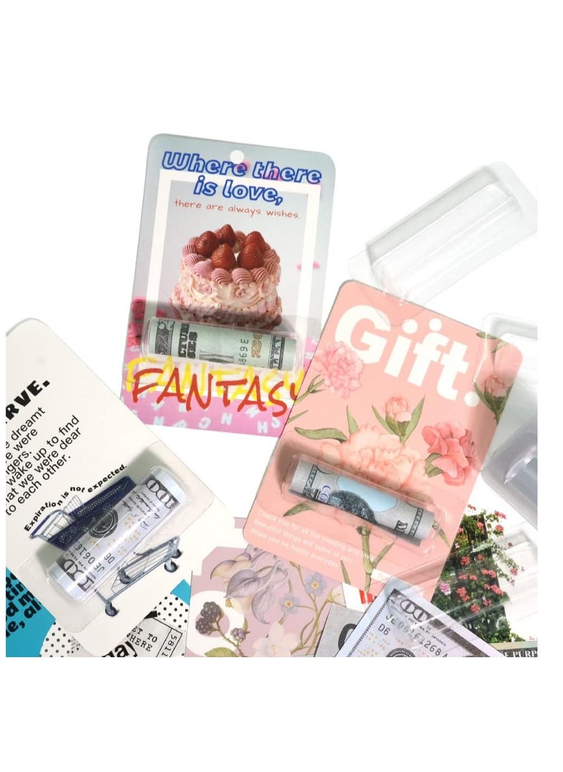 Generic - UPTTHOW Clear Plastic Dome Lip Balm Money Holder Craft Waterproof Rectangle Chapstick Money Cash Pounches Gift with Adhesive Back Card Making-50Packs - Image 1