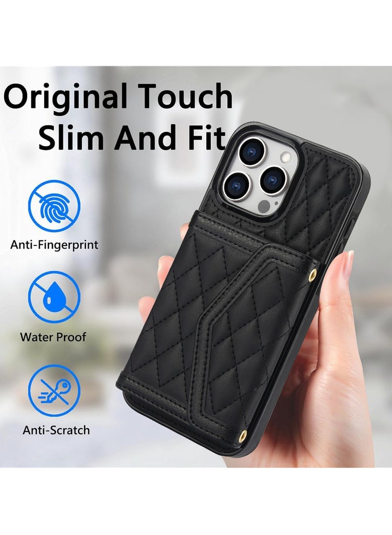 general Case for iPhone 15 Pro Max/15 Plus/15 Pro/15, clamshell card slot, leather bracelet, shockproof case - Image 3