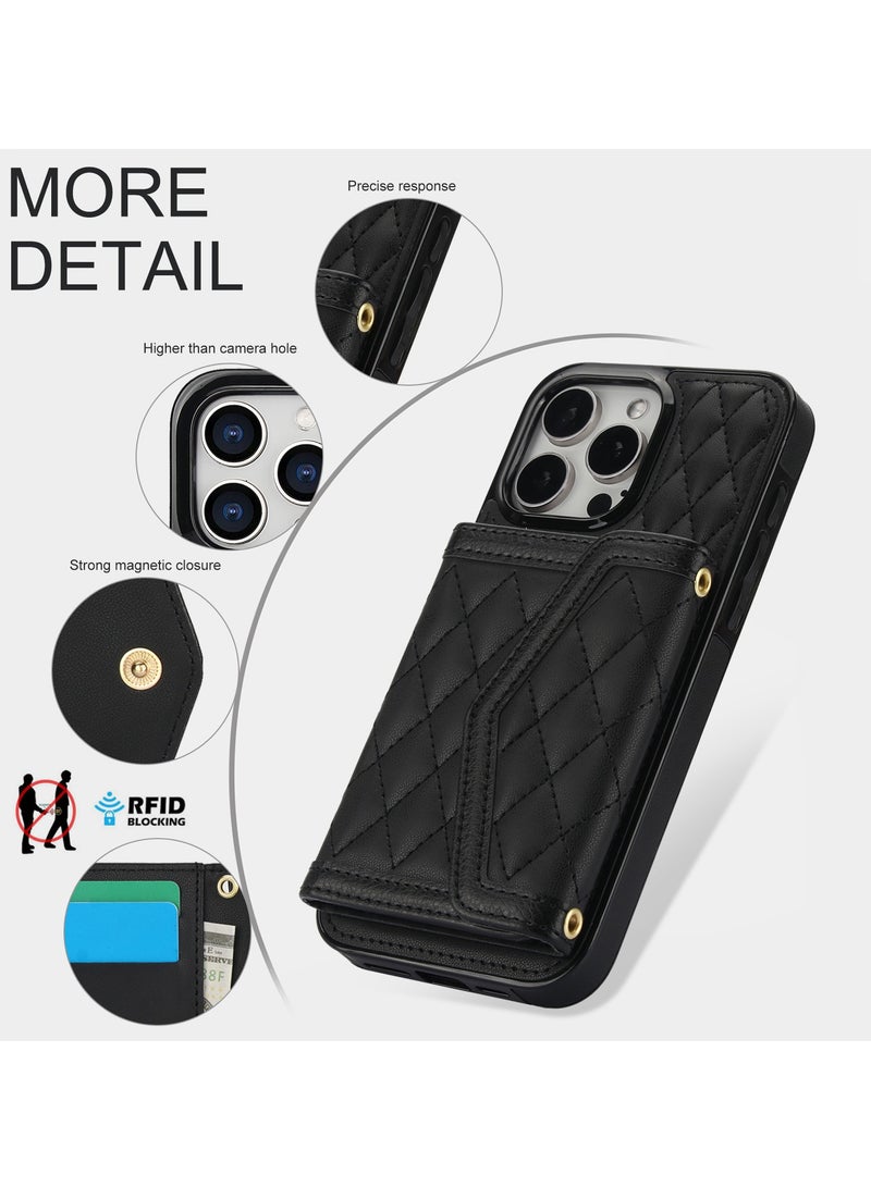 general Case for iPhone 15 Pro Max/15 Plus/15 Pro/15, clamshell card slot, leather bracelet, shockproof case - Image 2