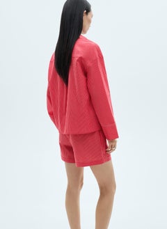 MANGO Striped Cotton Blend Shirt  - Image 2