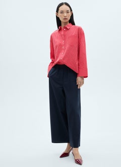 MANGO Striped Cotton Blend Shirt  - Image 5