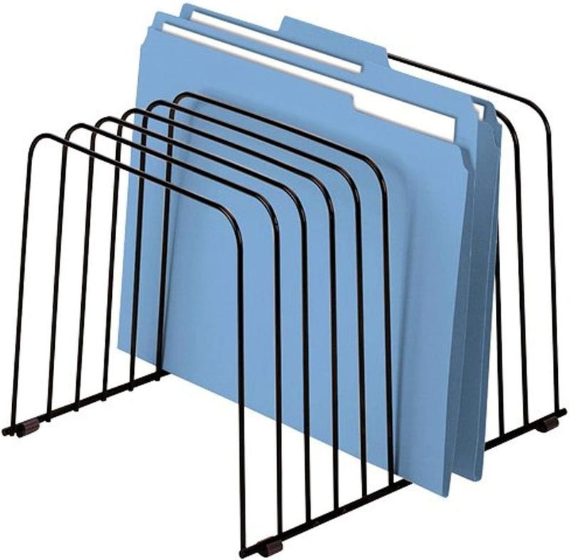 Fellowes 72112 Desktop Organizer, 11 Sections, Wire, 9" x 11-3/8" x 8", Black - Image 1