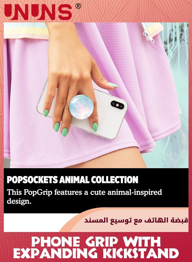 UNUNS 2 Pack Phone Grip With Expanding Kickstand,Collapsible Moblile Phone Grip Stand Holder,PopGrip For Smartphones Tablets Cell Phone - Image 2