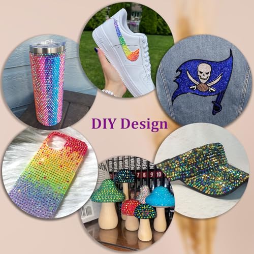 TINKRSTUFF 5200Pcs Resin Jelly Rhinestones for Crafting, Mixed-Color 5mm Flatback Gems, Bedazzling Crystal with 3Pcs 10ml B7000 Jewelry Glue for DIY Crafts Clothing Tumblers Shoes Nail Art - Image 4