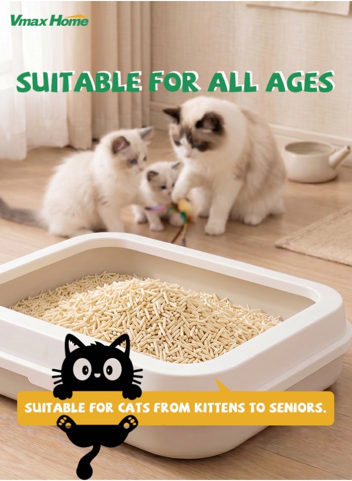 Vmax Home 7L,  2.5kg x 4, Original Flavor Tofu Cat Litter (Pack of 4), 2mm Fine Pellets, 7L High Absorption, 100% Plant-Based Biodegradable Flushable Litter, Dust-Free & Eco-Friendly - Image 3