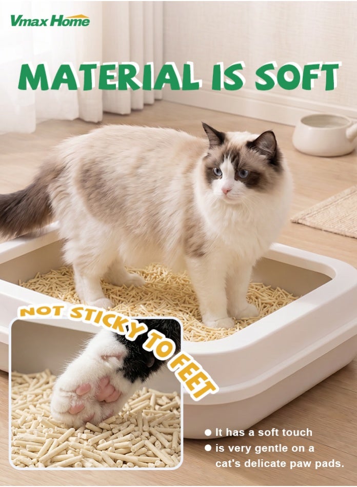Vmax Home 7L,  2.5kg x 4, Original Flavor Tofu Cat Litter (Pack of 4), 2mm Fine Pellets, 7L High Absorption, 100% Plant-Based Biodegradable Flushable Litter, Dust-Free & Eco-Friendly - Image 5
