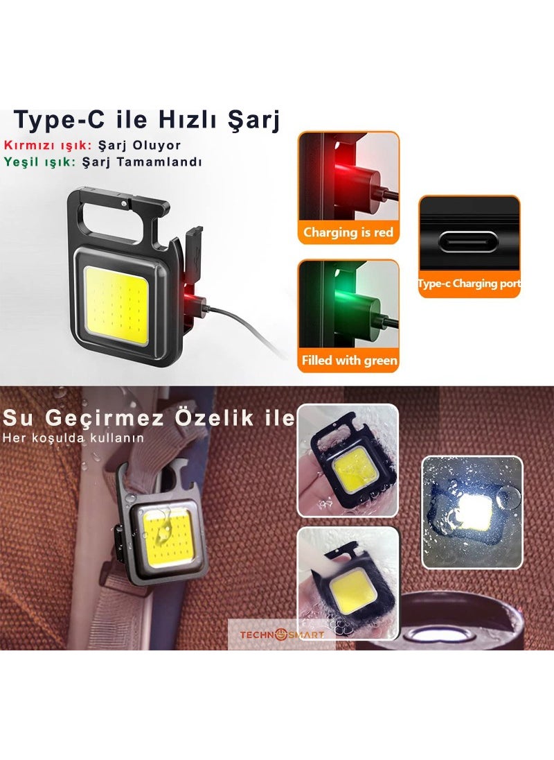 Technosmart Trendpoint USB Rechargeable LED Keychain Camping Lamp Bottle Opener Flashlight  - Image 4