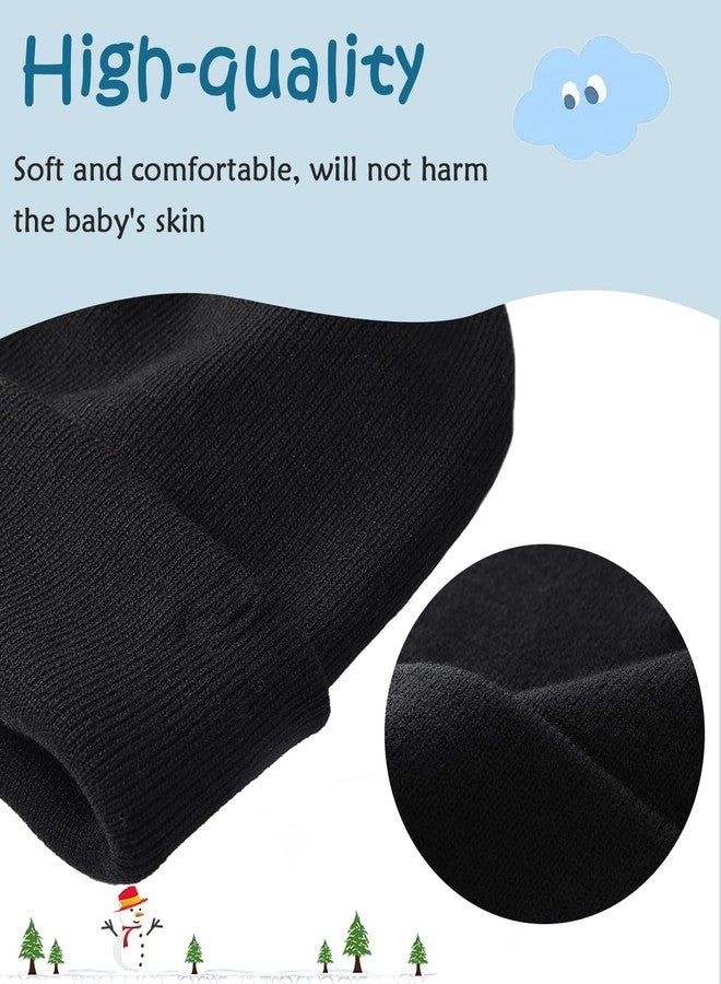 KMOLY Toddler Baby Beanie Hat 6 Packs, Double Layer Knit Infant Winter Hat Soft Warm Beanies Bulk Skull Cap for Kid Boys Girls (US, Age, 0 Months, 2 Years, Khaki, White, Black,Grey,Caramel,Red) - Image 4