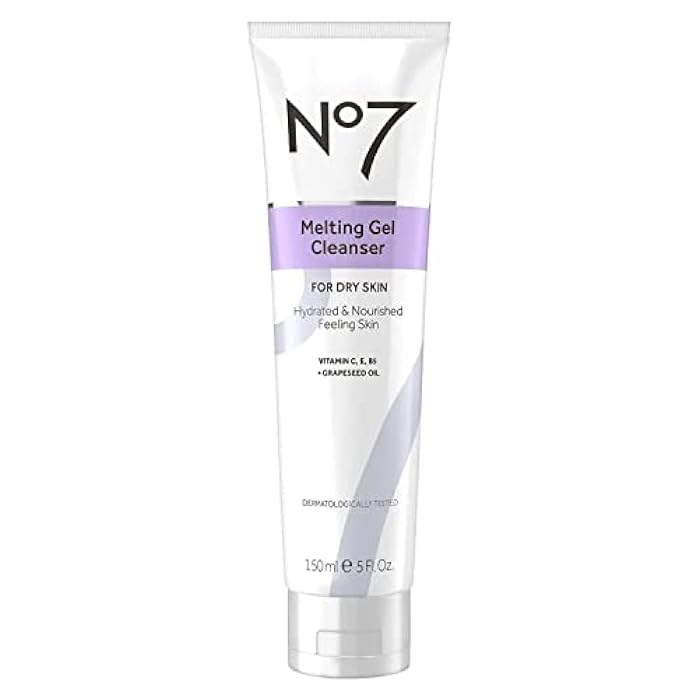 No7 Melting Gel Cleanser - Makeup Remover Balm with Vitamin C + Vitamin E - Hydrating Facial Cleanser for Dry Skin - Skin Balancing Milky Cleansing Balm (150 ml) - Image 1