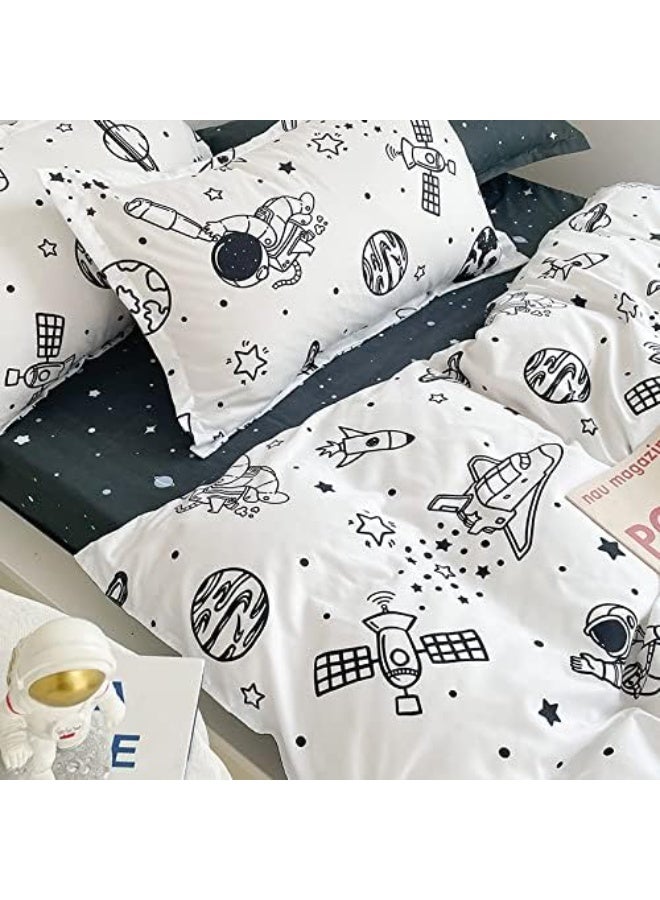 AL RAID Super King Size Bedding Set - 6-Piece Bed Sheet Set Includes Duvet Cover, Fitted Bed Sheet with Deep Pockets, and 4 Pillowcases - Soft, Durable, and Breathable Microfiber Bedsheets for All Seasons - Image 5