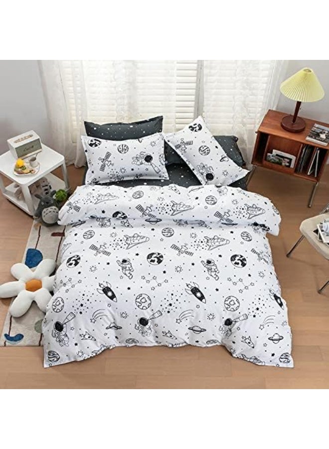 AL RAID Super King Size Bedding Set - 6-Piece Bed Sheet Set Includes Duvet Cover, Fitted Bed Sheet with Deep Pockets, and 4 Pillowcases - Soft, Durable, and Breathable Microfiber Bedsheets for All Seasons - Image 2