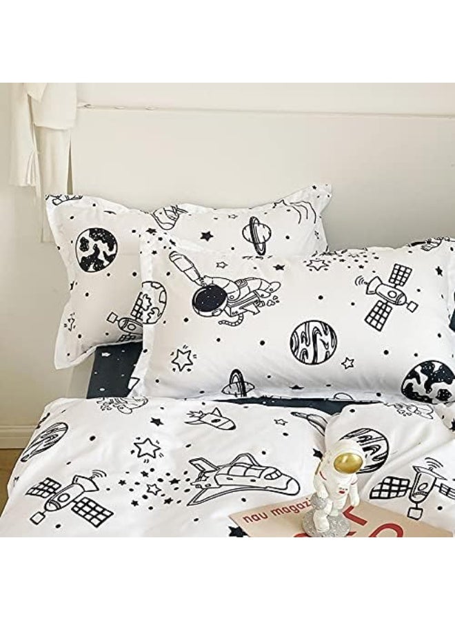 AL RAID Super King Size Bedding Set - 6-Piece Bed Sheet Set Includes Duvet Cover, Fitted Bed Sheet with Deep Pockets, and 4 Pillowcases - Soft, Durable, and Breathable Microfiber Bedsheets for All Seasons - Image 3