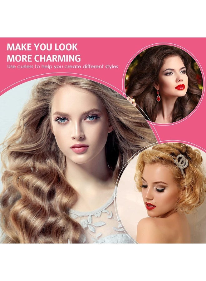 FITZE Hair Rollers Snap on Rollers Self Grip Hairdressing Curlers Manual Hair Curlers Styling and Hair Volume No Heat for Short Long Hair DIY Hair Salon Tools for Women Girls (Assorted Colour) - Image 2