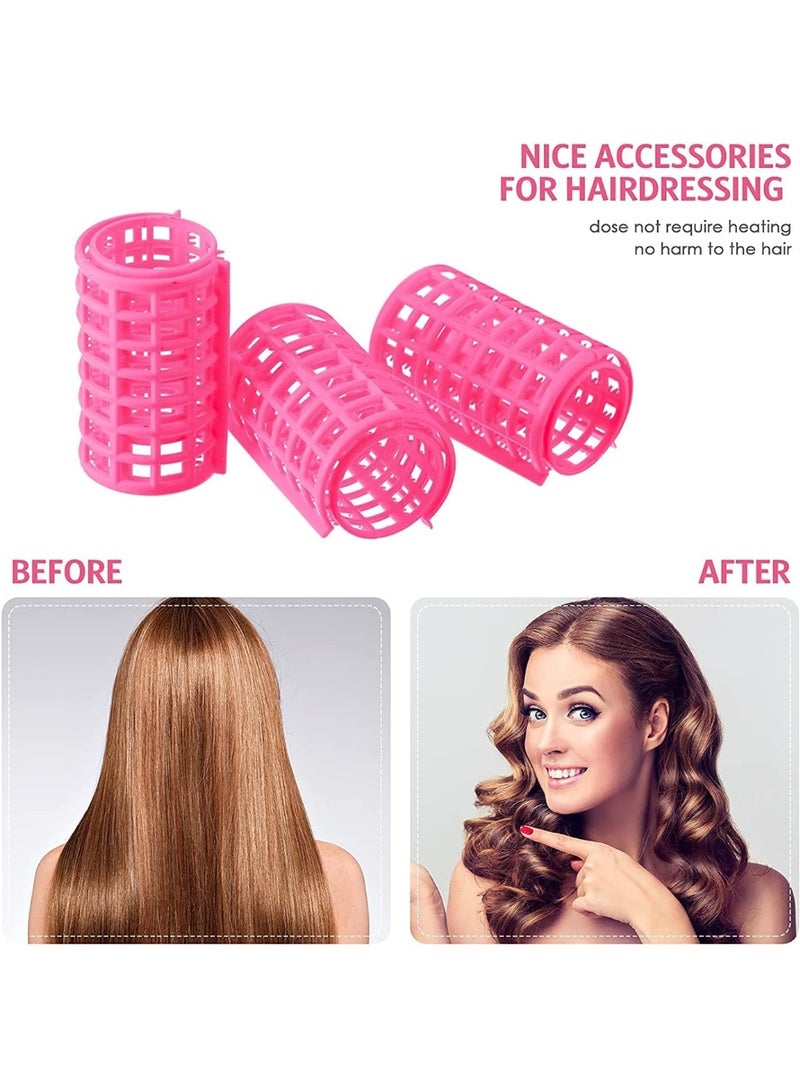 FITZE Hair Rollers Snap on Rollers Self Grip Hairdressing Curlers Manual Hair Curlers Styling and Hair Volume No Heat for Short Long Hair DIY Hair Salon Tools for Women Girls (Assorted Colour) - Image 4
