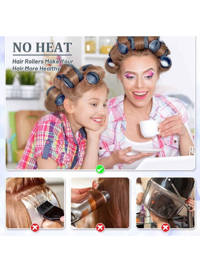 FITZE Hair Rollers Snap on Rollers Self Grip Hairdressing Curlers Manual Hair Curlers Styling and Hair Volume No Heat for Short Long Hair DIY Hair Salon Tools for Women Girls (Assorted Colour) - Image 5