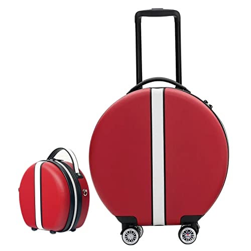 TOURTIER Travel Trolley Medium Luggage Cabin Bag, 20 Inch Abs Luggage Suitcase With 4 Double Spinner Rolling Wheels (Red, 53 cm, hard) - Image 1