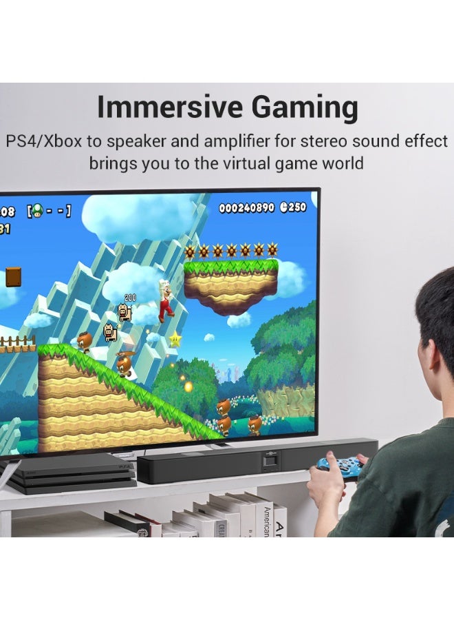 VENTION Optical Fiber Audio Cable Aluminum Alloy Type 1M Gray Model # BAVHF - Image 4