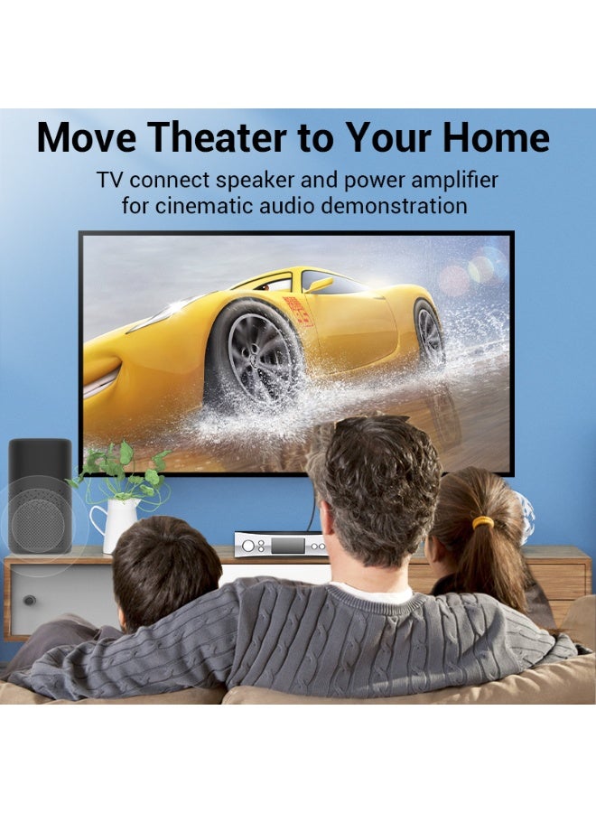 VENTION Optical Fiber Audio Cable Aluminum Alloy Type 1M Gray Model # BAVHF - Image 3