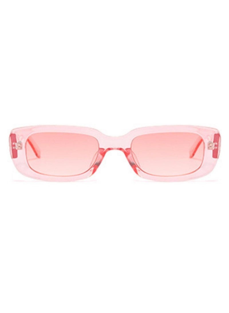 Shein Small irregular rectangular sunglasses for UV protection - pink - Image 3