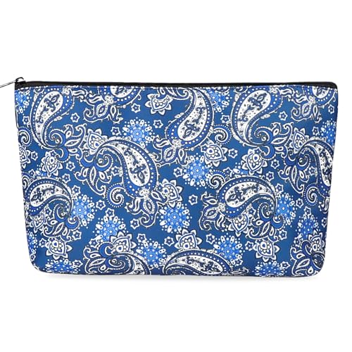 GUSTARIA Empty Mahjong Tiles BagSuitable for 12 30mm standard size American mahjong tilesThickened Blue Printed Bag Case Only - Image 1