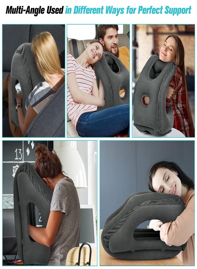 Rewondah Inflatable Travel Pillows for Airplanes | Airplane Pillow for Long Flight | Travel Plane Pillow for Airplanes Sleep Support | Blow up for Long Flights to Avoid Neck Pain - Image 5