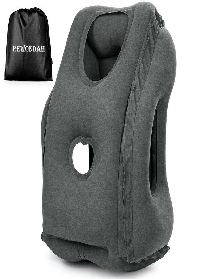 Rewondah Inflatable Travel Pillows for Airplanes | Airplane Pillow for Long Flight | Travel Plane Pillow for Airplanes Sleep Support | Blow up for Long Flights to Avoid Neck Pain - Image 1