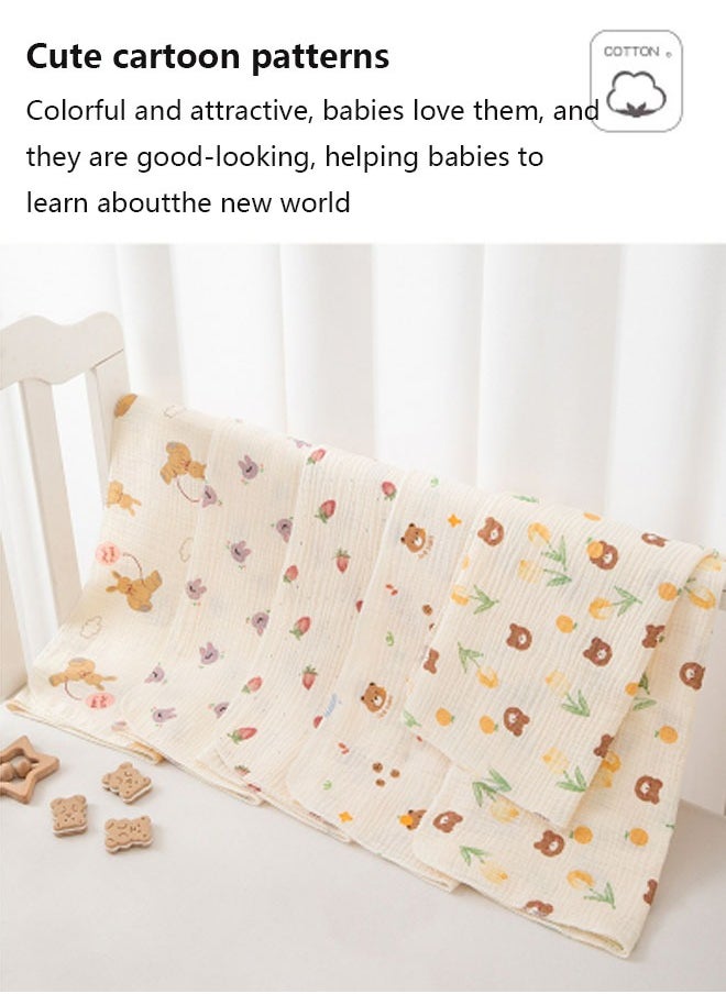 Vinnatsu Double Layer Muslin Baby Blanket Newborn Receive Blanket Cotton Swaddling Wrap Stroller Cover Bedding Baby Items Baby Swaddle Blanket Unisex Swaddles Wrap Soft Silky Muslin Neutral Receiving Blankets  - Image 5
