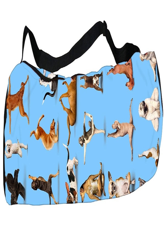 orgner Active Elements Direct from Factory - Canvas Yoga Mat Bag/Cover. Easy Fit up to 4 mm Thick Yoga Mat. Print Design : Pets/Dogs Yoga Posture asana- dharana, dhyana, Niyama, pranayama etc - Image 2
