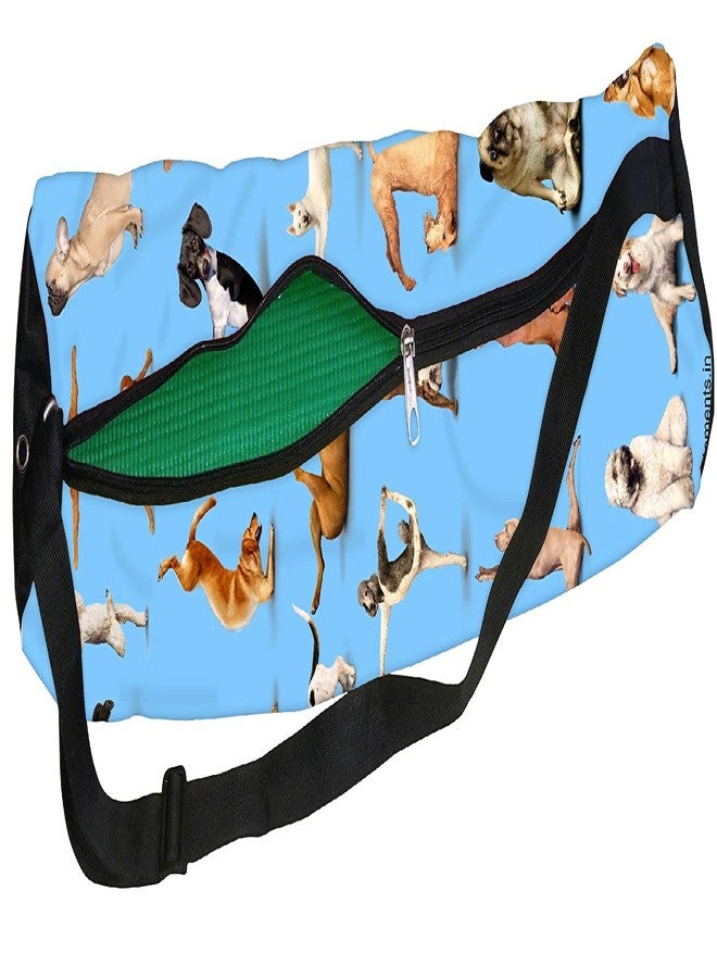 orgner Active Elements Direct from Factory - Canvas Yoga Mat Bag/Cover. Easy Fit up to 4 mm Thick Yoga Mat. Print Design : Pets/Dogs Yoga Posture asana- dharana, dhyana, Niyama, pranayama etc - Image 1