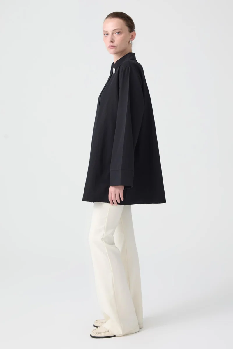 توتشي Asymmetric Poplin Shirt