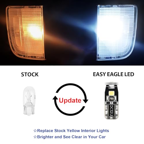 EASY EAGLE LED Interior Car Lights for Toyota-Corolla-2013-2022: 6 Piece Kit White LED Light Bulbs - Super Bright 6000K + Install Tool - Image 2