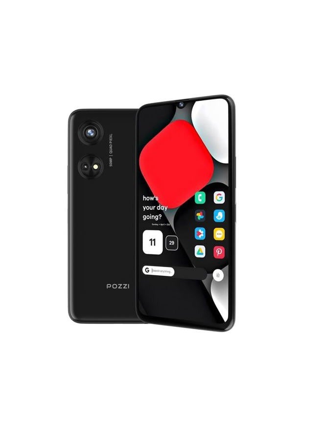 Pozzi تيربو 6.79 بوصة عرض HD+ | 128 جيجابايت + 6 جيجابايت رام | هاتف ذكي غير مقفل 4G LTE | أندرويد 14 | معالج ثماني النواة | كاميرا 50 ميجابكسل | بطارية 5,000 مللي أمبير | شريحة نانو مزدوجة | أسود | متوافق مع T-Mobile - Image 1