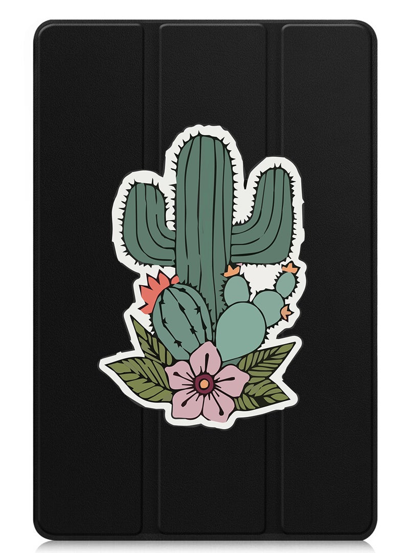 Theodor Protective Flip Case For Samsung Galaxy Tab S6 Lite (2024) With Trifold Stand Auto Wake Sleep Shockproof Cover Cactus - Image 1