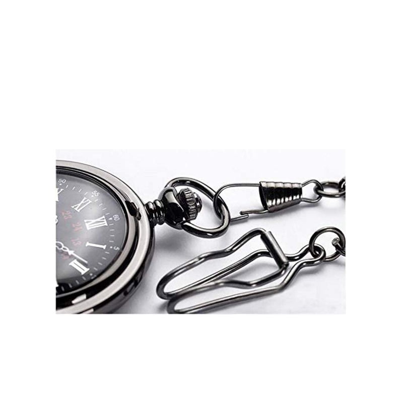 Barakah Pocket Watch, 1pc Pocket Watch, Best Wedding Gift Ideas, Birthday Father's Day Gift Watches, Black Watch Best Gift Carved Pendant Quartz Pocket Watch - Image 5