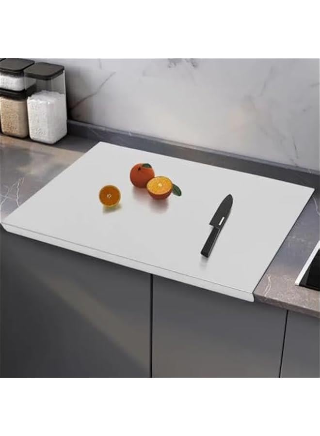 MIXDE Stainless Steel Cutting Boards for Kitchen, 2 cm Thickness Cutting Boards, Heavy Duty Baking Board with Lip for Meat, Fruits, Vegetables, Bread, and Baking Large-sized Cutting Boards (50×40cm) - Image 3