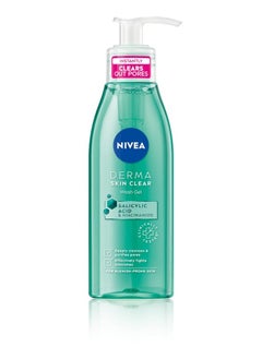 Nivea NIVEA Derma Skin Clear Wash Gel (150ml), Deep Cleansing Face Wash Gel, Salicylic Acid Face Wash Enriched with Niacinamide to Cleanse Pores and Remove Impurities  - Image 1