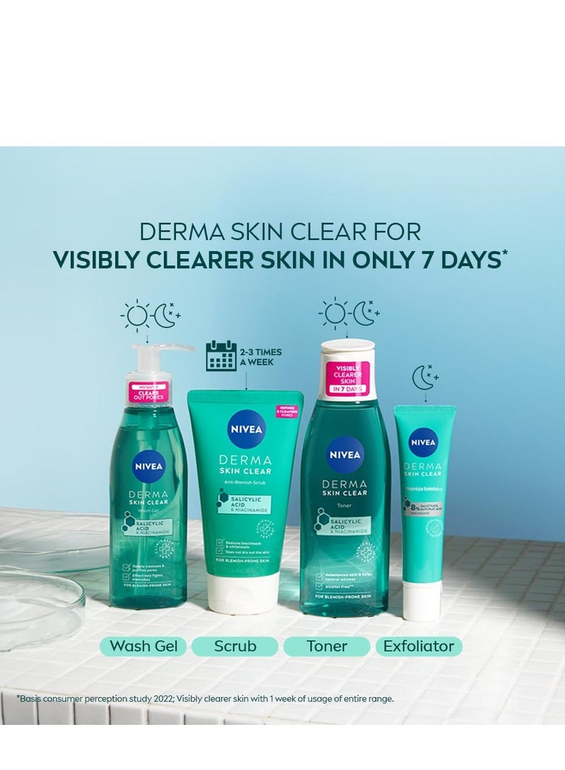 Nivea NIVEA Derma Skin Clear Wash Gel (150ml), Deep Cleansing Face Wash Gel, Salicylic Acid Face Wash Enriched with Niacinamide to Cleanse Pores and Remove Impurities - Image 5