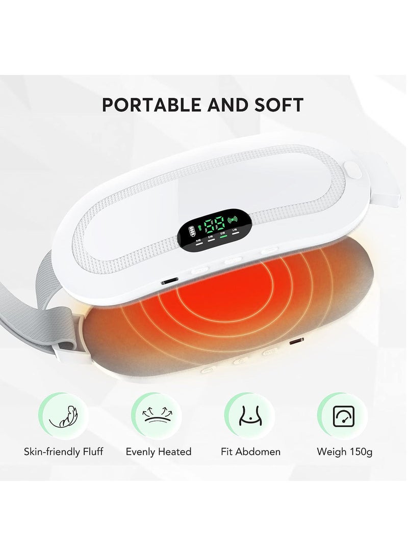Generic Heating Belt To Soothe Menstrual Pain With 3 Heat Levels And 4 Vibration Massage Modes-White  - Image 2