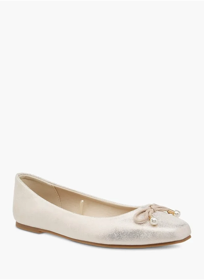 Celeste Womens Bow Accent Slip-On Ballerina Shoes