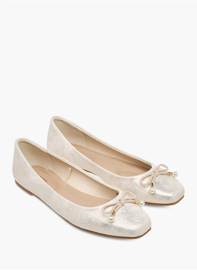 Celeste Womens Bow Accent Slip-On Ballerina Shoes