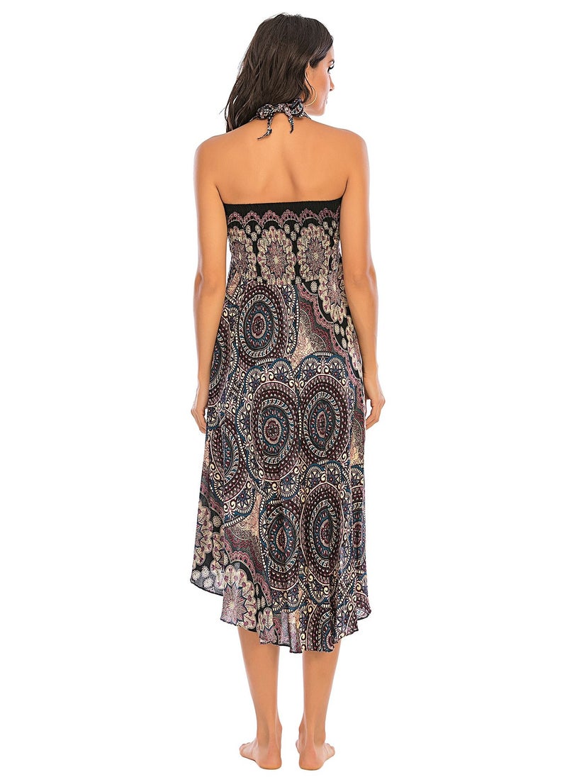 Loquat - Casual Dress Half Skirt Beach Vacation Dresses Full Skirt - Image 1