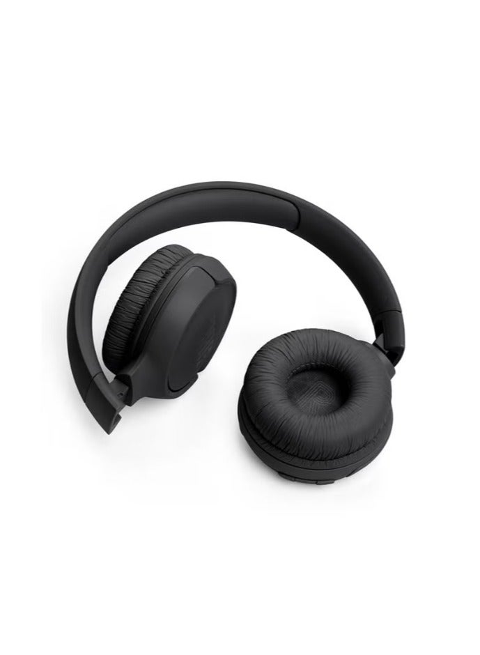 JBL Tune 520Bt Wireless On Ear Headphones Pure Bass Sound 57H Battery Hands Free Call Plus Voice Aware Multi Point Connection Lightweight And Foldable Black  - Image 4