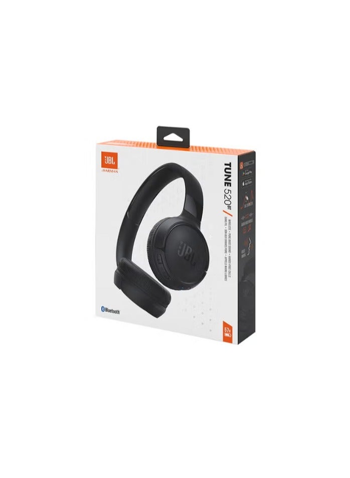 JBL Tune 520Bt Wireless On Ear Headphones Pure Bass Sound 57H Battery Hands Free Call Plus Voice Aware Multi Point Connection Lightweight And Foldable Black  - Image 5