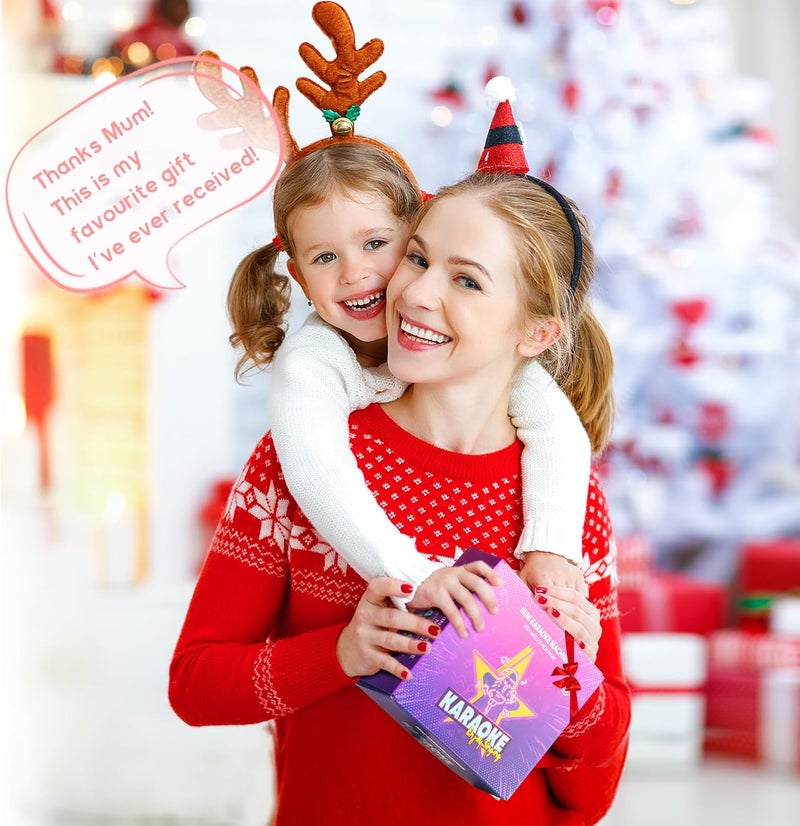 قبو سحري Karaoke Machine for Kids - Portable Bluetooth Speaker with Wireless Microphone - Ideal Birthday Gift for Boys Aged 4 to 10 (White) - Image 4