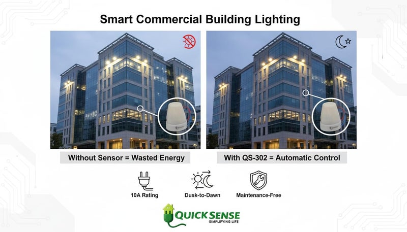 Quick Sense QS-302 | 220V Photocell Sensor Switch | Auto Day/Night On-Off | Waterproof LDR Sensor | 10A Load Capacity | Outdoor Lighting Control | Pack of 4 - Image 4