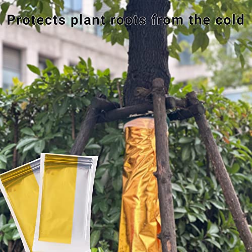Yushanju 30 Pack High Reflective Mylar Sheets Plant Growth Mylar Films Garden Greenhouse Covering Foil Sheets for First Aid Blanket Growth Room Camera Reflector Simple Tent Outdoor Emergency(Gold,83x51 Inch) - Image 4