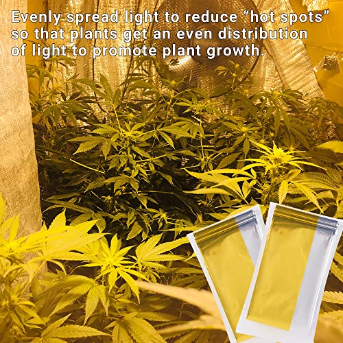 Yushanju 30 Pack High Reflective Mylar Sheets Plant Growth Mylar Films Garden Greenhouse Covering Foil Sheets for First Aid Blanket Growth Room Camera Reflector Simple Tent Outdoor Emergency(Gold,83x51 Inch) - Image 5