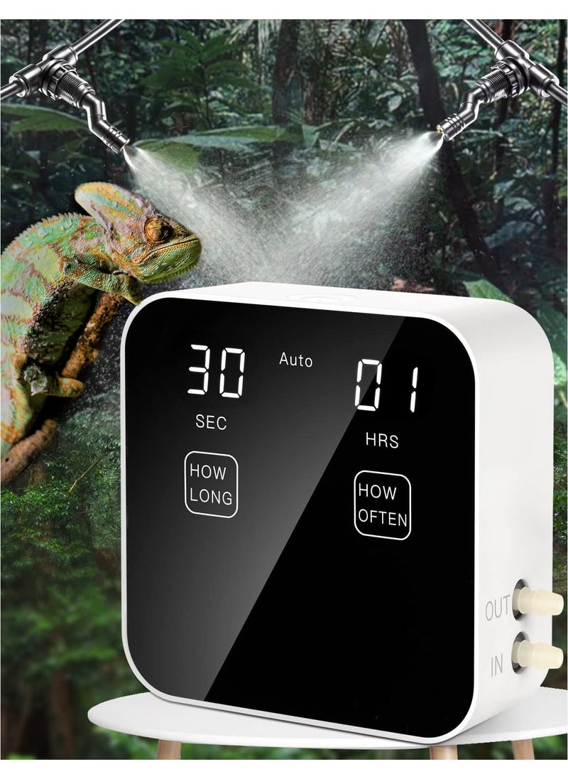 Generic - Reptile Mister Automatic, Quiet Reptile Misting System with Timer, Reptile Fogger Humidifiers with Fine Water Mist Nozzles, Terrarium Mister Humidifiers with Water Shortage Protection - Image 1