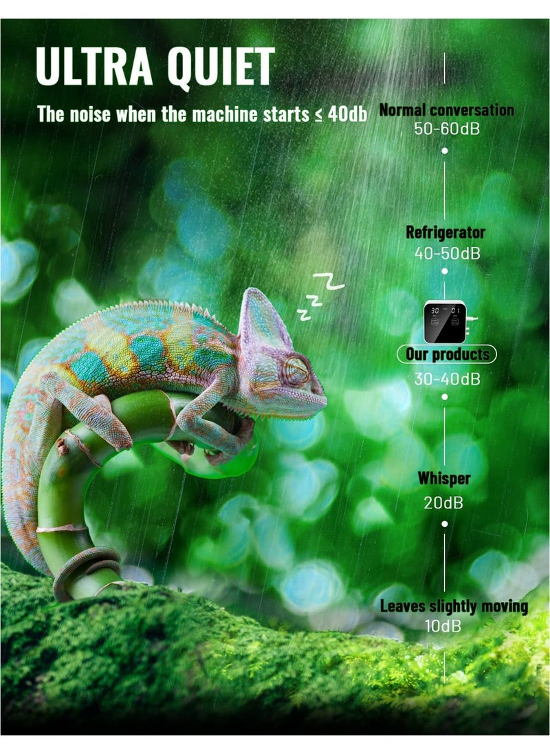 Generic - Reptile Mister Automatic, Quiet Reptile Misting System with Timer, Reptile Fogger Humidifiers with Fine Water Mist Nozzles, Terrarium Mister Humidifiers with Water Shortage Protection - Image 1
