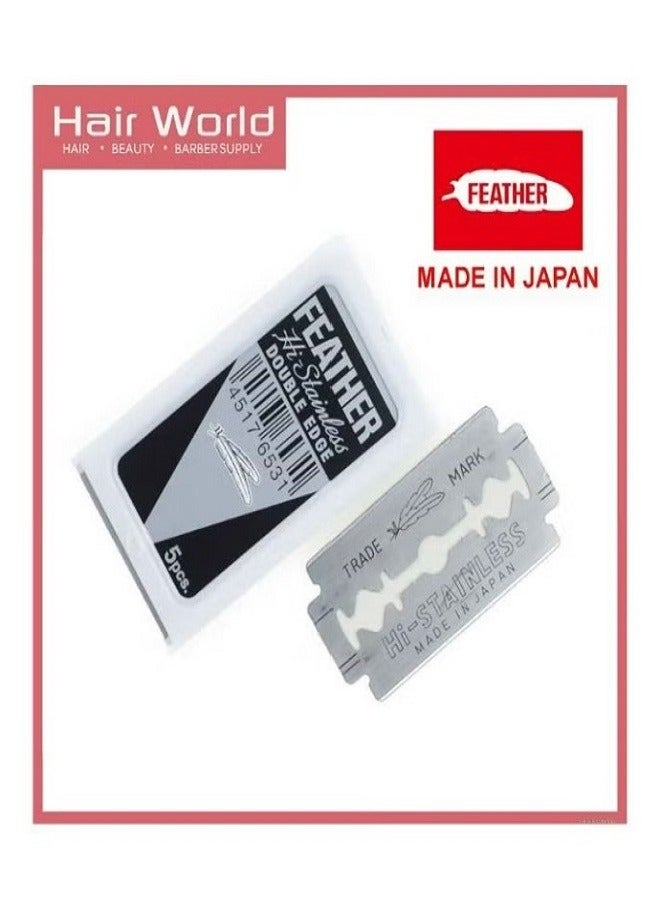 Feather Double Edge Razor Blades Silver 10 PCS - Image 3